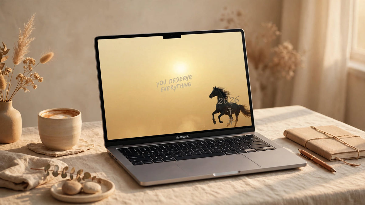 Golden Desert Galloping Horses - You Deserve Everything 2026 First Edition | Atelier Yume