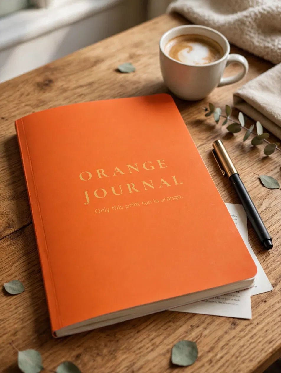 Limited Edition Orange Journal – Ladybug, Forest, White-Tailed Deer, Feather, Sunset Horses